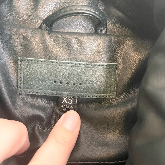 Blank NYC green Quilted Puffer Vest vegan leather womens Size XS - Picture 5 of 11